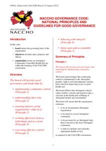 Microsoft Word - FINAL NACCHO NPGs for Good Governance - Endorsed by Board 31 August 2012