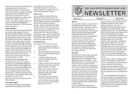 Melton Newsletter May 2014