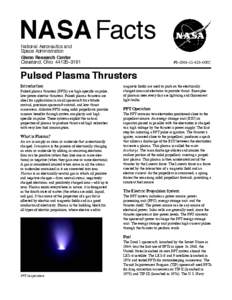 NASA Facts National Aeronautics and Space Administration Glenn Research Center Cleveland, Ohio 44135–3191