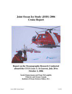 Joint Western Arctic Climate Studies (JWACS) – 2002