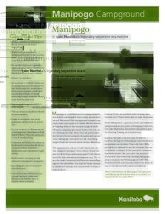 Manipogo / Campsite / Lake Manitoba / Camping / Recreation / Knowledge / Action / Rural Municipality of St. Laurent / Lawrence /  Manitoba / Rorketon /  Manitoba / Culture of Manitoba