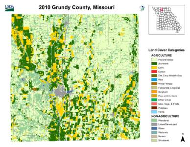 2010 Grundy County, Missouri  Land Cover Categories AGRICULTURE  Pasture/Grass