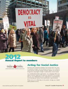 Canadian Perspectives, Spring 2013: The rise of grassroots activism