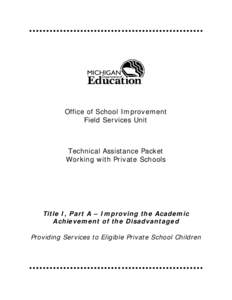 Non-Regulatory Guidance for Title I Services to Eligible Private School Children (MS WORD)