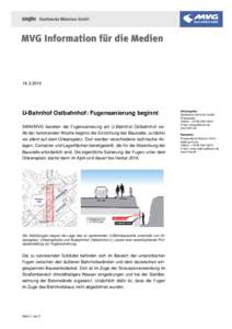 U-Bahnhof Ostbahnhof: Fugensanierung beginnt