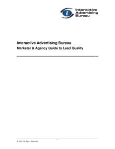 Personal selling / Internet marketing / Advertising / Online lead generation / Lead generation / Performance-based advertising / Business / Marketing / Sales