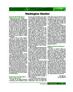 Volume 46, Number 7  Washington Monitor Proposed Bill Would Impact Census Director, NSF Board Widespread agreement in Washington