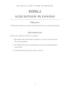 Federal Acquisition Regulation / Applied linguistics / Procurement / Business / Language acquisition / Government / Knowledge / Under Secretary of Defense for Acquisition /  Technology and Logistics / Acquisition initiation / Government procurement / Government procurement in the United States / United States administrative law