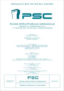 COMUNE DI SAN FELICE SUL PANARO  PSC PIANO STRUTTURALE COMUNALE variante in adeguamento al 1° stralcio del Piano della Ricostruzione