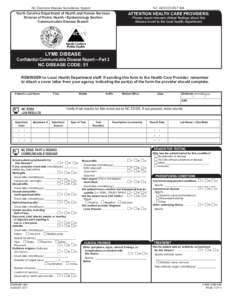 NC Electronic Disease Surveillance System  NC EDSS EVENT ID# ____________________ North Carolina Department of Health and Human Services Division of Public Health • Epidemiology Section