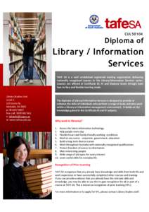 CUL50104  Diploma of Library / Information Services