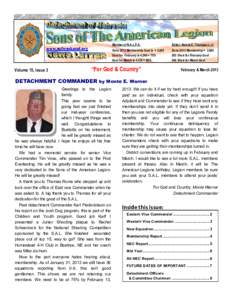 Volume 15, Issue 3  Member of N.A.L.P.A. Editor: Harold E. Thompson, Jr.