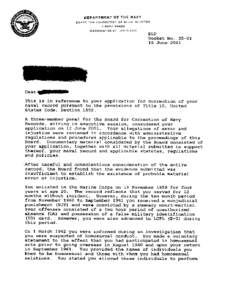 DEPARTMENT OF THE NAVY BOARD FOR CORRECTION OF 2 NAVY ANNE WASHINGTON DC[removed]NAJALRECORD