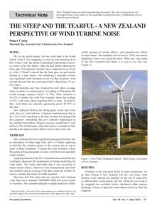 Technical Note  Note: Technical notes are aimed at promoting discussion. The views expressed are not necessarily those of the editors or the Australian Acoustical Society. Contributions are not formally peer-reviewed.