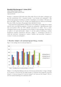 Resultat från kursprov 1 våren 2014 Tobias Dalberg, Kristina Eriksson Institutionen för nordiska språk/FUMS Uppsala universitet  Kursprov 1 vårterminen 2014 hade temat Olika världar. Provet är det sjätte i ordnin