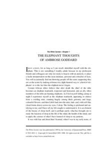 The White Garden—Chapter 1  THE ELEPHANT THOUGHTS OF AMBROSE GODDARD  I