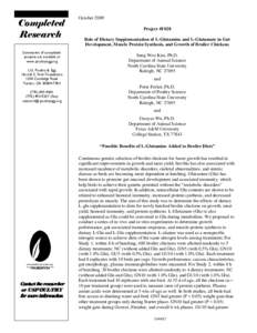 Completed Research Summaries of completed projects are available at www.poultryegg.org U.S. Poultry & Egg