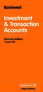 Bankwest  Investment & Transaction Accounts Terms and Conditions