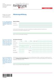 Amt der Vorarlberger Landesregierung Abt. Wohnbauförderung (IIId) Römerstraße[removed]Bregenz