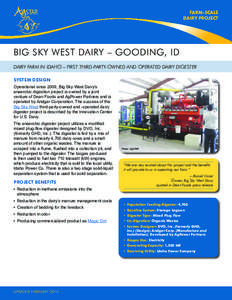 STAR  FARM-SCALE DAIRY PROJECT  BIG SKY WEST DAIRY – GOODING, ID