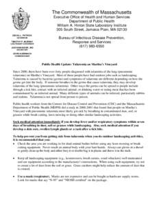 The Commonwealth of Massachusetts Executive Office of Health and Human Services Department of Public Health William A. Hinton State Laboratory Institute 305 South Street, Jamaica Plain, MA[removed]DEVAL L. PATRICK