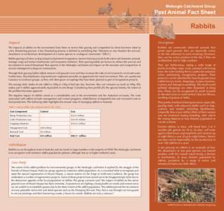 Molonglo Catchment Group  Pest Animal Fact Sheet Rabbits Impacts