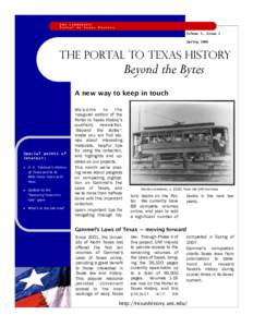 UNT LIBRARIES’ Portal to Texas History  Volume 1, Issue 1