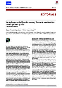 BMJ 2014;349:g5189 doi: bmj.g5189 (Published 20 AugustPage 1 of 2 Editorials