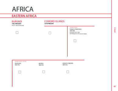 AFRICA EASTERN AFRICA COMORO ISLANDS BURUNDI