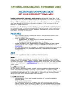 Biology / National Center for Immunization and Respiratory Diseases / Immunization / Vaccination Week In The Americas / Canadian Paediatric Society / Vaccine / March of Dimes / European Immunization Week / Vaccinate Alaska Coalition / Health / Vaccination / Medicine