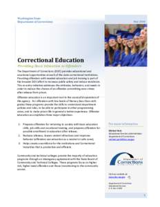 Washington State Department of Corrections May[removed]Correctional Education