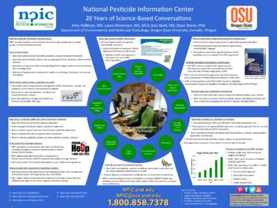 Insecticides / Medicine / Ethics / United States Environmental Protection Agency / Safety / Herbicide / Malathion / National Pesticide Information Center / Pesticides / Soil contamination / Environment