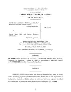 RECOMMENDED FOR FULL-TEXT PUBLICATION Pursuant to Sixth Circuit I.O.Pb) File Name: 15a0242p.06 UNITED STATES COURT OF APPEALS FOR THE SIXTH CIRCUIT