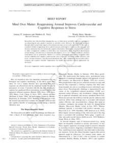 Psychological theories / Anxiety / Clinical psychology / Social stress / Sociology / Affect / Attentional bias / Stress / Anger / Mind / Psychology / Behavior