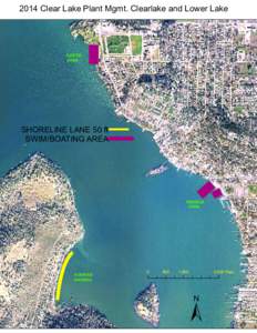 2014 Clear Lake Plant Mgmt. Clearlake and Lower Lake  AUSTIN PARK  SHORELINE LANE 50 ft