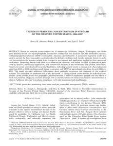 JOURNAL OF THE AMERICAN WATER RESOURCES ASSOCIATION Vol. 47, No. 2 AMERICAN WATER RESOURCES ASSOCIATION  April 2011