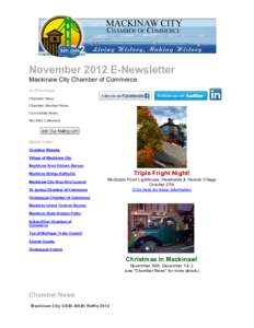 November 2012 Mackinaw City C of C Newsletter