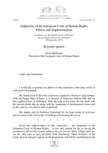 #Friday 20 September 2013 Judgments of the European Court of Human Rights Effects and Implementation