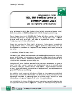 Microsoft Word[removed]Summer School BGL BNP Paribas FR