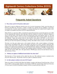 Microsoft Word - ECCO I  II - FAQ - FEB 2009 #2.doc