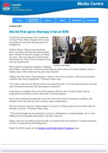 World first gene therapy trial at RPA