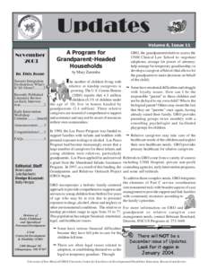 Updates Volume 6, Issue 11 November 2003