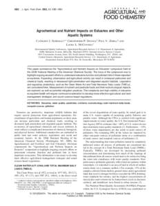 4382  J. Agric. Food Chem. 2002, 50, 4382−4384 Agrochemical and Nutrient Impacts on Estuaries and Other Aquatic Systems