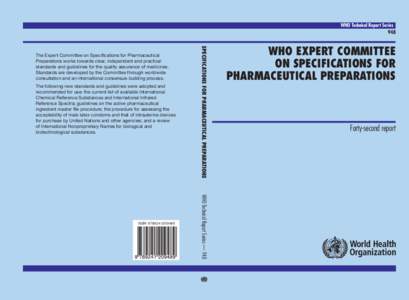 WHO Technical Report Series 948 The following new standards and guidelines were adopted and recommended for use: the current list of available International Chemical Reference Substances and International Infrared