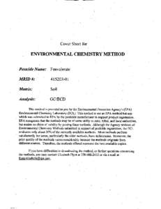 Environmental Chemistry Methods: Fenvalerate; [removed]