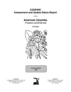 Species at Risk Act / Committee on the Status of Endangered Wildlife in Canada / Gentianaceae / Frasera caroliniensis / Frasera