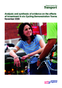 Evidence on the effects of investment in the Cycling Demonstration Towns