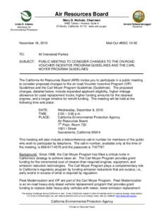 Air Resources Board Mary D. Nichols, Chairman 9480 Telstar • Avenue, Suite 4 El Monte, California[removed]www.arb.ca.gov  Linda S. Adams