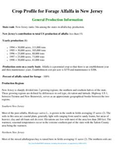 Crop Profile for Forage Alfalfa in New Jersey