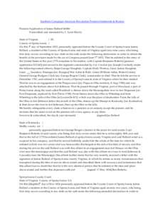 Southern Campaign American Revolution Pension Statements & Rosters Pension Application of James Ballard S6584 Transcribed and annotated by C. Leon Harris State of Virginia } SS. County of Spotsylvania }